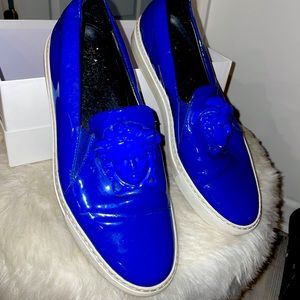 Versace Medusa Head palazzo royal blue sneakers